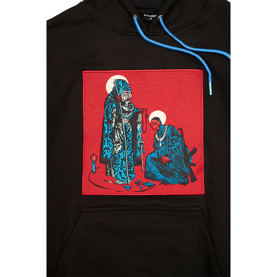 38 Spesh x El Camino Martyr's Prayer Luxury Embroidered Hoodie - Black