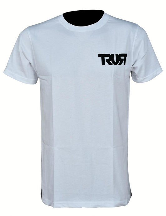 White T shirt with Small TRUST Logo