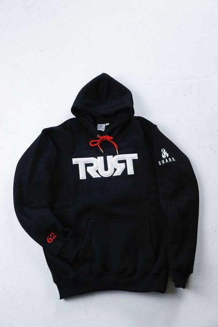 TRUST x C.H.A.O.S. Luxury Cotton Blend Limited Edition Custom Embroidered Hoodie