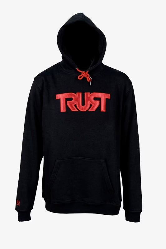 TRUST 38 Spesh x Benny the Butcher “Stabbed & Shot” Black/Red Hoodie